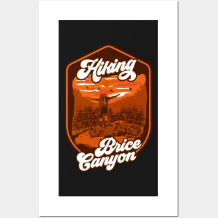 Hiking vintage badge Brice Canyon Posters and Art